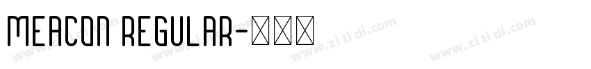 Meacon Regular字体转换